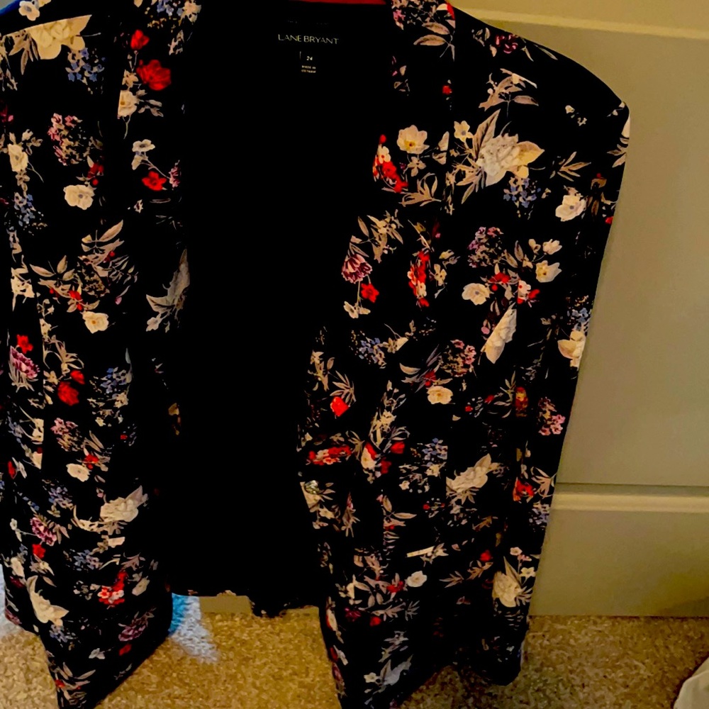 Never worn navy blue floral blazer